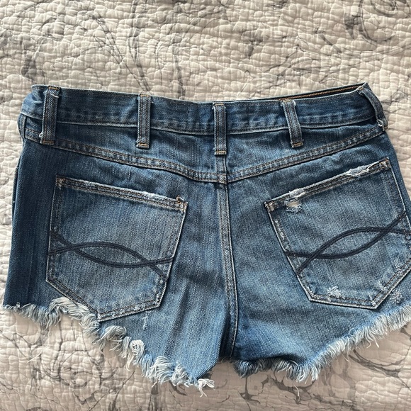 High Rise Jean Ripped Shorts - Picture 2 of 3